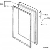 Copertura dei fissaggi della maniglia (riferimento 521)