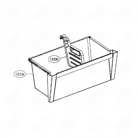 CASSETTO FRUTTA E VERDURA FRIGORIFERO, CONGELATORE - AJP73394801, ACQ85555403