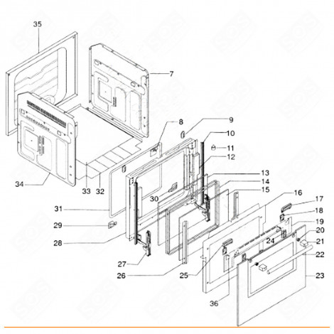 CHIODO PORTA SINISTRO (RIFERIMENTO 25) FORNI, FORNELLI ELETTRICI E A GAS - C00099882