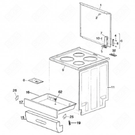 CASSETTO (RIFERIMENTO 16) FORNI, FORNELLI ELETTRICI E A GAS - 6027863056