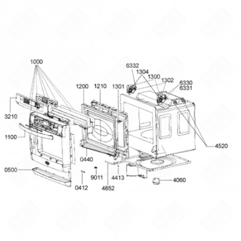 MOLLA DI MANTENIMENTO PORTA (RIFERIMENTO 0440) FORNI A MICROONDE - 480120100106