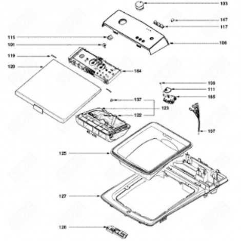 COPERCHIO DI RIVESTIMENTO (RIFERIMENTO 127) LAVATRICE - 52X2823