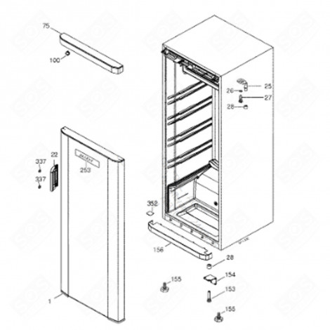 FASCIA (CODICE 57) FRIGORIFERO, CONGELATORE - 46X3068