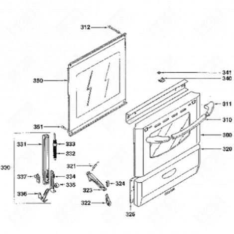 FACCIATA DI PORTA (CODICE 320) FORNI, FORNELLI ELETTRICI E A GAS - 76X3462
