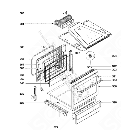 FACCIATA DELLA PORTA (CODICE 300) FORNI, FORNELLI ELETTRICI E A GAS - 74X4882