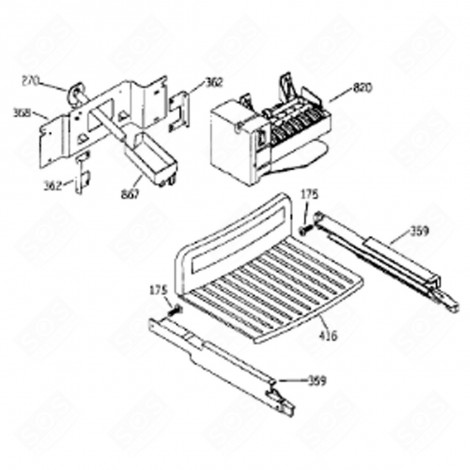RIPIANO (CODICE 416) FRIGORIFERO, CONGELATORE - 43X2423
