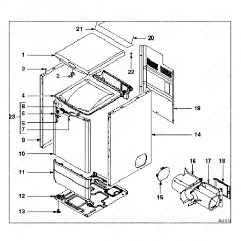 PIASTRA (RIFERIMENTO 17) ASCIUGATRICE - 57X1599