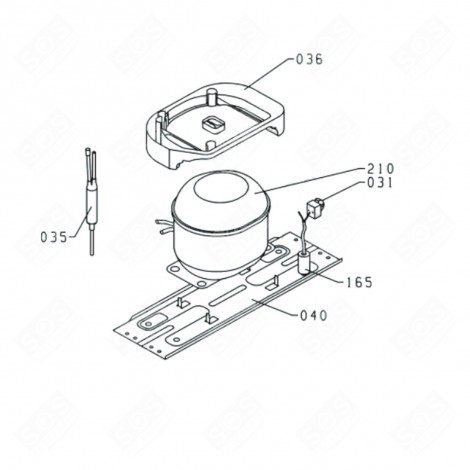 VASCHETTA DI SBRINAMENTO CODICE 36 FRIGORIFERO, CONGELATORE - AS0029945