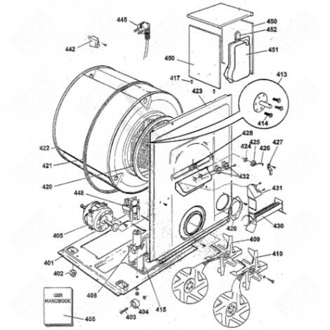 CUSCINETTO (RIFERIMENTO 424) ASCIUGATRICE - 43572