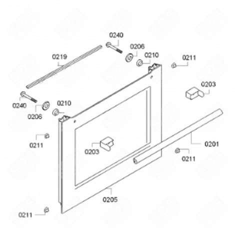 VETRO ESTERNO FORNI, FORNELLI ELETTRICI E A GAS - 00740147