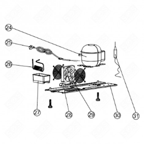 KIT TURBOVENTILATORE (CODICE 29) FRIGORIFERO, CONGELATORE - FR007563