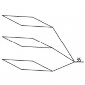 Ripiano in vetro, scaffale in vetro