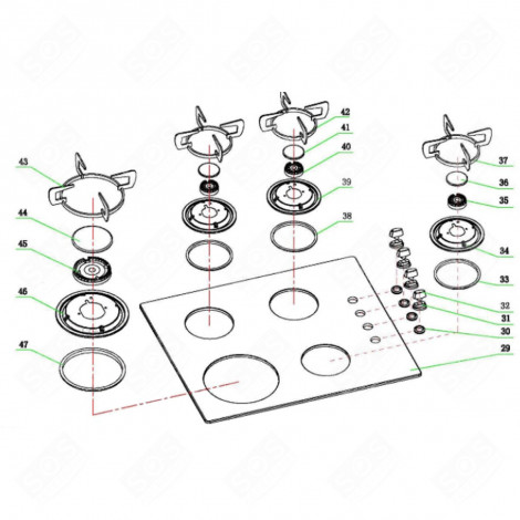 MANOPOLE (CODICE 31) FORNI, FORNELLI ELETTRICI E A GAS - CU001543