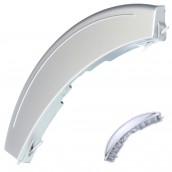 Maniglia grigia per porta in metallo con perni originale