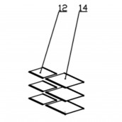 Ripiano in vetro, scaffale in vetro