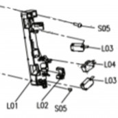 Supporto microinterruttore (riferimento l01)
