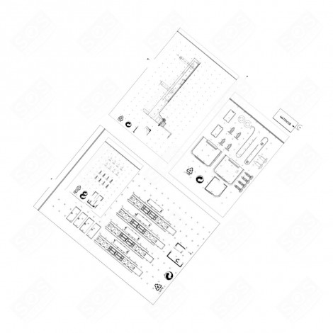 KIT COMPLET INSTALLATION FACADE FRIGORIFERO, CONGELATORE - 4669070100