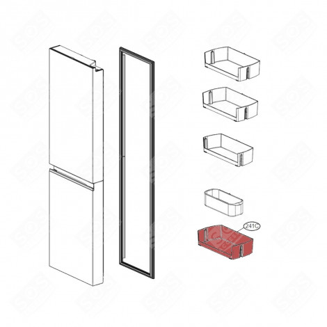 MENOLETTA INFERIORE (RIFERIMENTO 241C) 413X203X106 MM FRIGORIFERO, CONGELATORE - MAN64890001