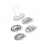 Stampo per 4 + Taglia-biscotti