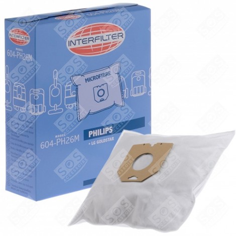CONFEZIONE DI 5 SACCHETTI IN MICROFIBRA ASPIRAPOLVERE - 35601433
