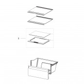 Ripiano inferiore completo originale (n. 5) 498X410 mm