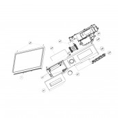 Frontale cassetto del detersivo, cassetto del detergente (riferimento 197)
