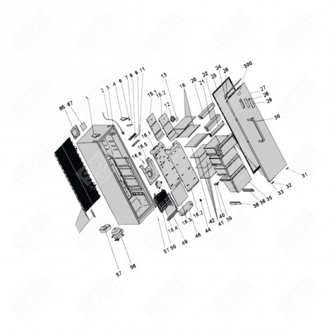MANIGLIA IN ACCIAIO INOX CON RIFERIMENTO 30 FRIGORIFERO, CONGELATORE - 1057492, 53041604