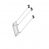 Copertura vite ovale della maniglia (codice 3)