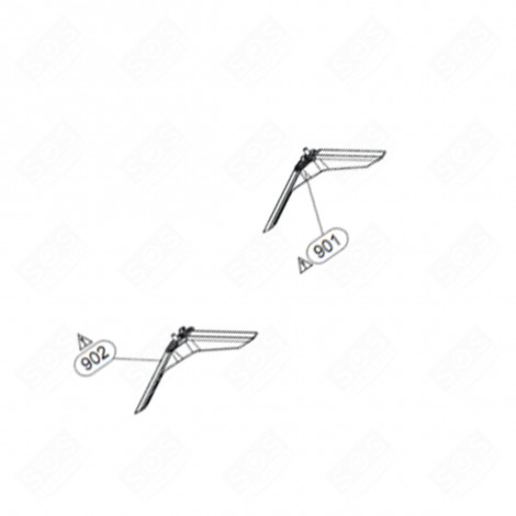 PIEDE SINISTRO RIFERIMENTO 901 TELEVISIONI, TELEVISORI, TV - AAN77369695, AAN77369687