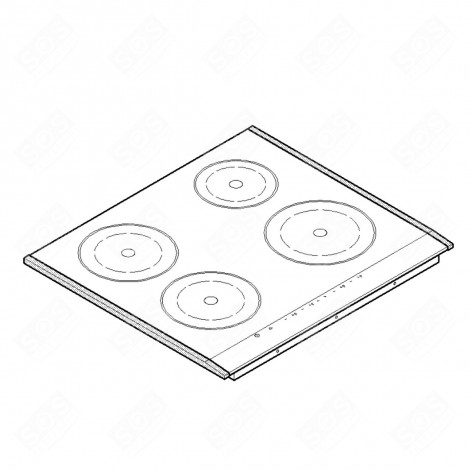 SUPERFICIE IN VETROCERAMICA FORNI, FORNELLI ELETTRICI E A GAS - 00711354, 711354
