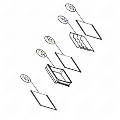 CONTENITORE (CODICE 170A) FRIGORIFERO, CONGELATORE - AJP76411701