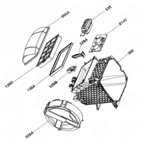 ETRIER FRENO ORIGINALE (CODICE DI RIFERIMENTO 329B) ASPIRAPOLVERE - 1181353010