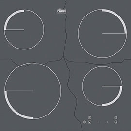 piastre di cottura vetroceramica Piastre elettriche Nero-C43 Vetro Nero 