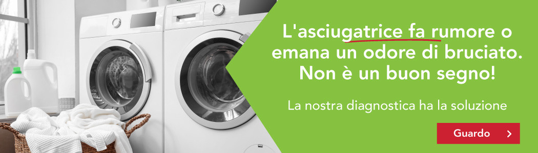 L'asciugatrice fa rumore o emana un odore di bruciato.